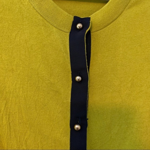 Women’s Kate Spade green silk blend button front Jeremy cardigan sweater size XS - Picture 5 of 8